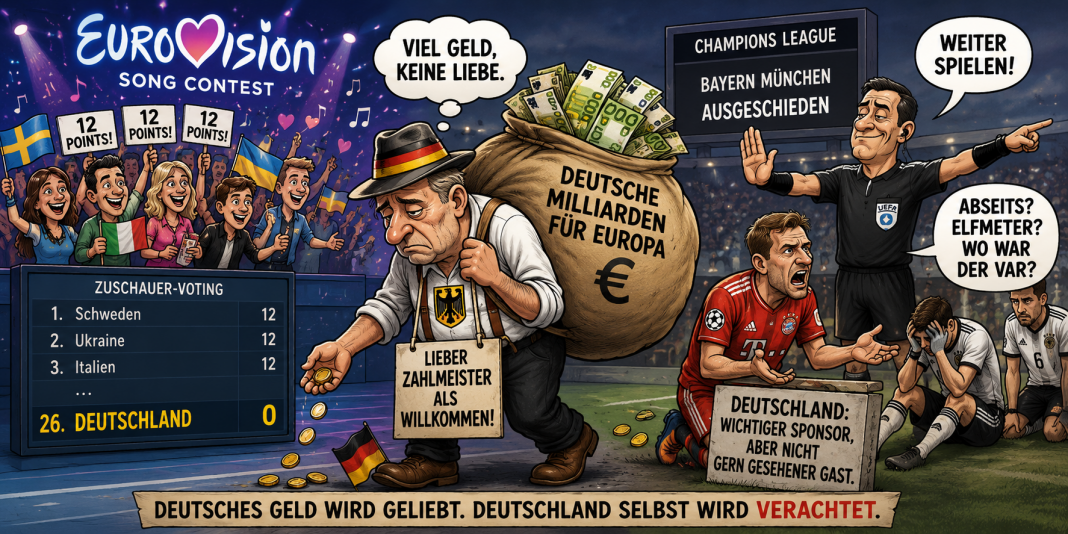 Deutschland als Zahlmeister Europas. Warum ESC Pleiten und Fußball Frust ein gefährliches Signal für Deutschlands Ansehen sind deutschland