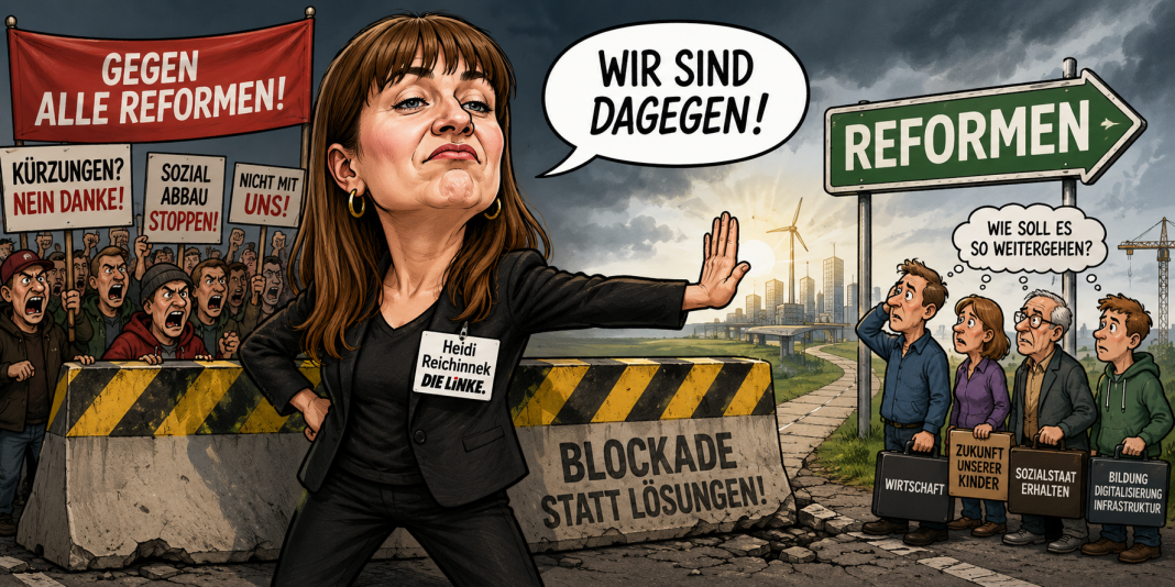 Heidi Reichinnek blockiert Reformen. Deutschlands politische Daueropposition treibt das Land weiter in den Stillstand heidi reichinnek