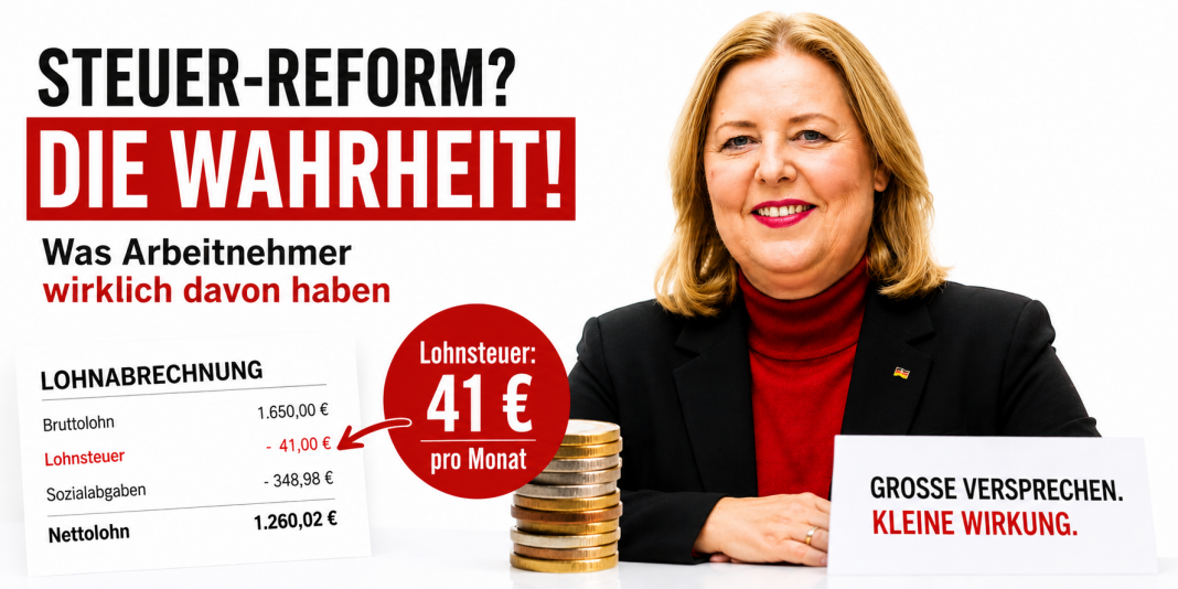 Bärbel Bas Steuerreform. Schockierende Steuerillusion für Millionen Arbeitnehmer? Bärbel Bas Steuerreform