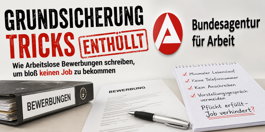 Grundsicherung Tricks enthüllt. Wie Arbeitslose Bewerbungen zur Farce machen können Grundsicherung Tricks