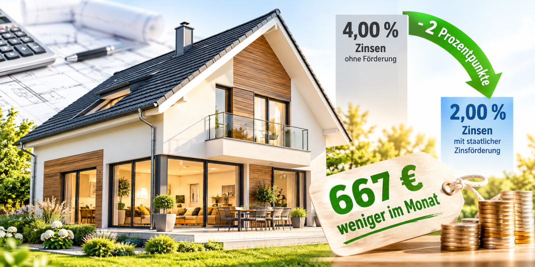 Genialer Eigenheimzins. 667 Euro weniger im Monat könnten Milliardeninvestitionen auslösen Eigenheimzins