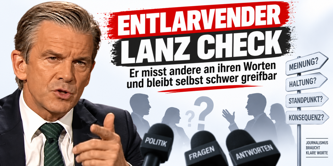 Schonungsloser Lanz Check! Markus Lanz fordert klare Standpunkte und bleibt selbst unverbindlich Lanz Check