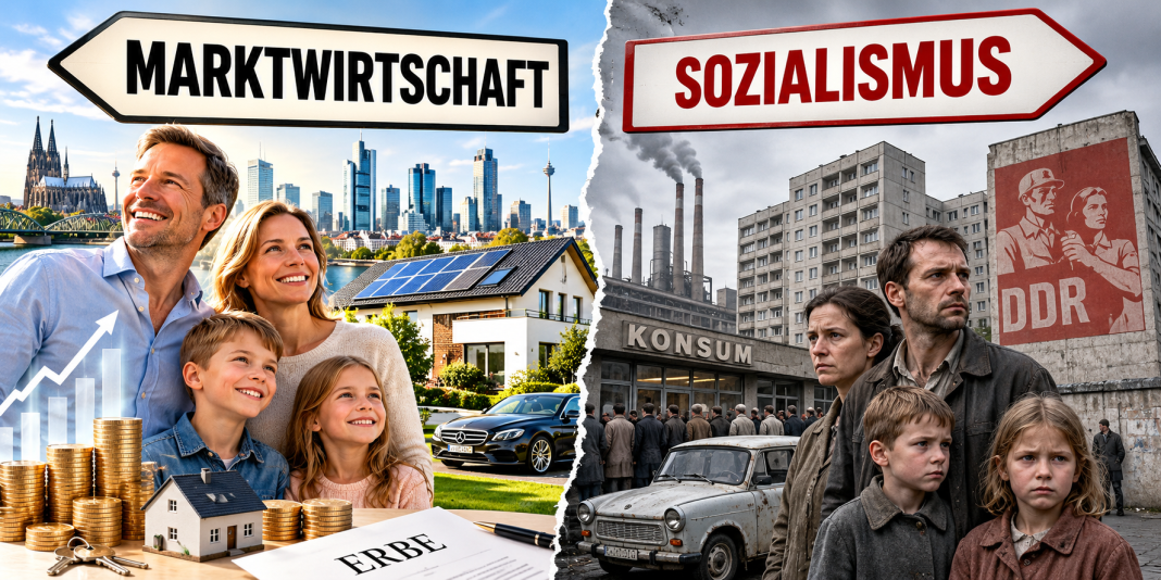 Ost-West-Vermögen im krassen Vergleich. 142,5 Milliarden im Westen und die unbequeme Wahrheit über den Sozialismus Ost-West-Vermögen